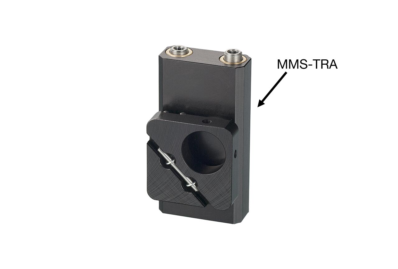 MMS-TRA. Малый вертикальный юстируемый держатель для оптики с потайными винтами, правый