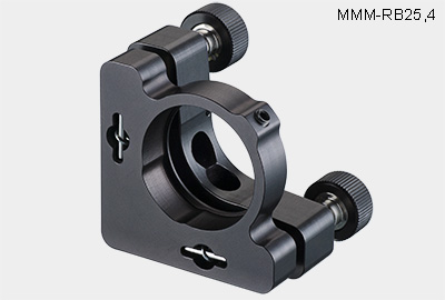 MMM-B30-k. Средний юстируемый держатель для оптики с буртиком и торцевым прижимом оптики, с винтами с круглыми ручками